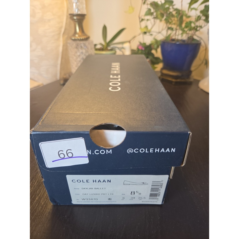 Cole Haan Women's Skylar Lizard Print Ballet Flats Oat W33470 Sz 8.5 NEW! $200 - Picture 9 of 12